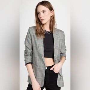 English Factory Single Breasted Plaid Blazer M